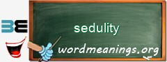 WordMeaning blackboard for sedulity